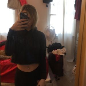 pacsun (LA hearts) cropped hoodie